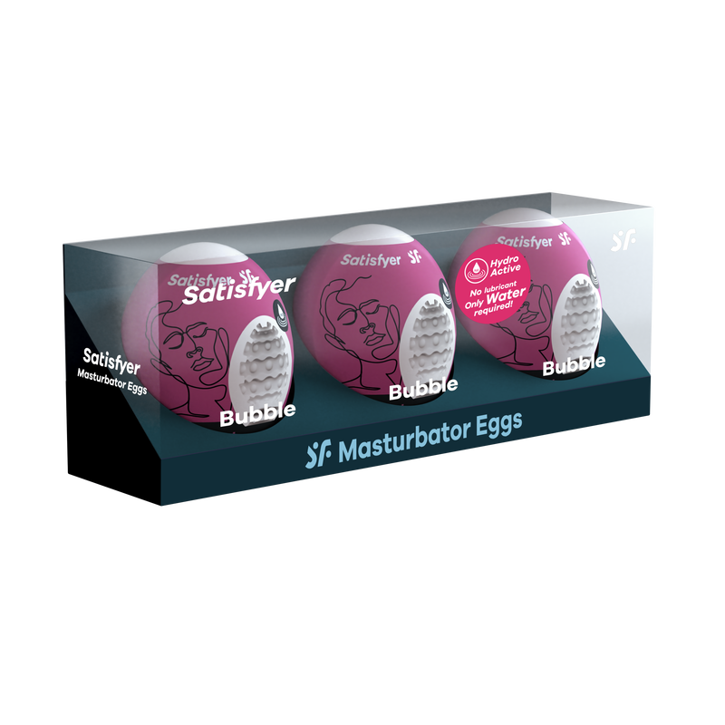 3 Piece Egg Set Masturbator - Bubble