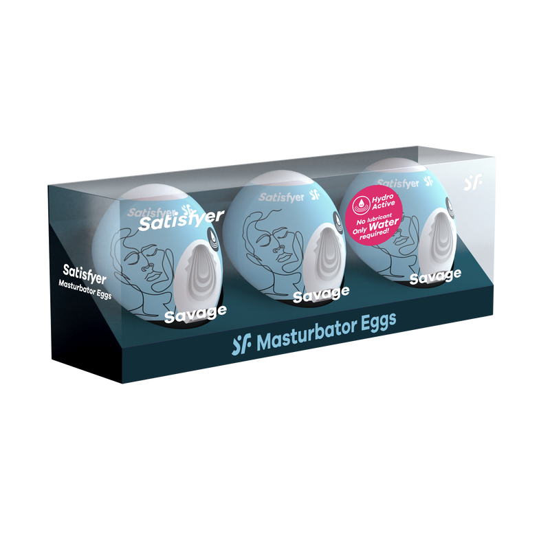 3 Piece Egg Set Masturbator - Savage